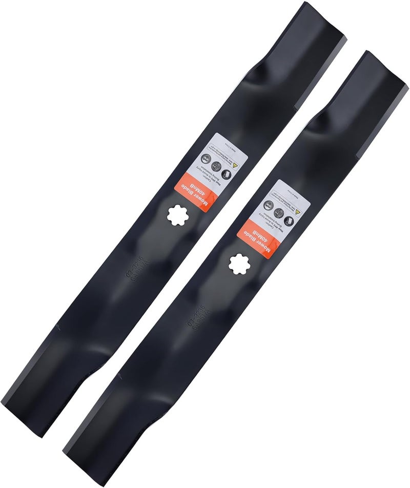 Grasscool AM141034 42 inch Mower Blades for John Deere D130 D110 D105 D125 X300 Z225 LA135 Z235 42" Deck Lawn Tractor Replace AM137327 AM141032 (2 Pack) - Image 1